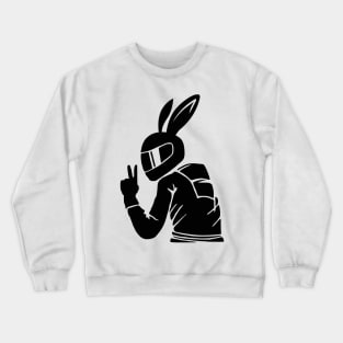 Rabbit Rider Black Crewneck Sweatshirt